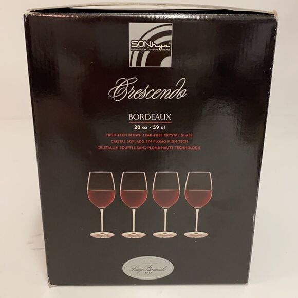 Luigi Bormioli Crescendo SON.hyx® Bordeaux Wine Glasses (Set of 4) - Picture 6 of 7